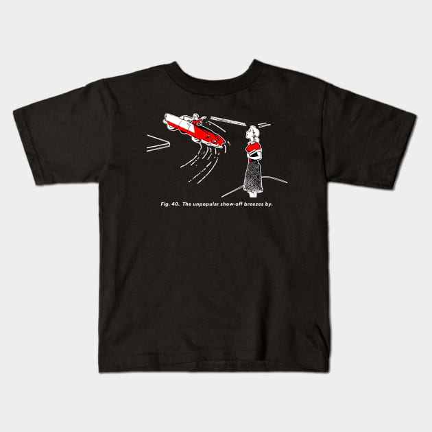 Sportsmanlike Driving: The Show Off (White Border) Kids T-Shirt by TeeShawn